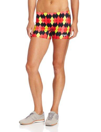 red spandex shorts womens