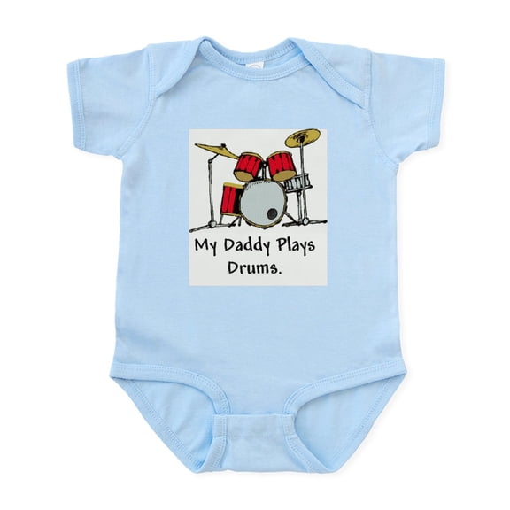 CafePress - My Daddy Plays Drums! Body Suit - Baby Light Bodysuit, Size Newborn - 24 Months