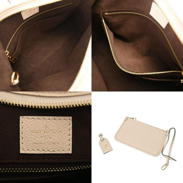 Pre-Owned LOUIS VUITTON Monogram Empreinte Carryall Zip PM Crème  