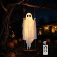 thumbnail image 7 of Halloween Decorations Outdoor Swinging Ghost, Swinging Ghost Outdoor Decor, Hanging Ghosts Halloween Decor, Ghosts Decorations for Front Porch Yard Tree(Including Remote Control), 7 of 7