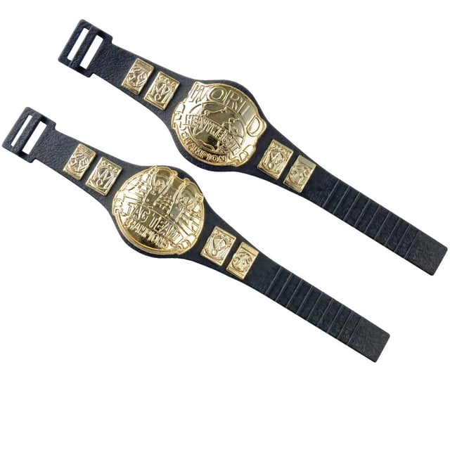 Set de 2 cinturones de campeonato para figuras de lucha libre
