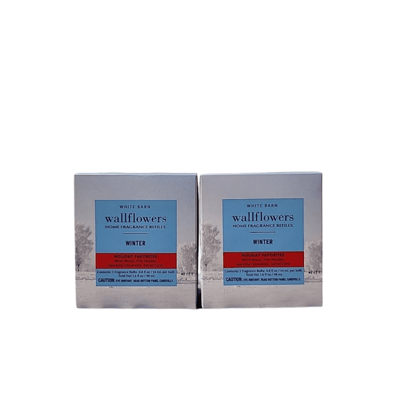 Bath and Body Works Winter Wallflowers Home Fragrance Refills, 4 Pack Total Net 3.2 Fl Oz