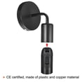 thumbnail image 5 of Uxcell E14 Screw-in Light Socket DIY Retro Pendant LED Bulb Lamp Holder Black 6 Pack, 5 of 5