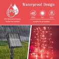 thumbnail image 3 of Solar String Lights for Outside,Copper Wire Solar Fairy Lights 8 Modes Waterproof Outdoor String Lights for Christmas Party Patio Garden Decoration(Red-98FT-300LED), 3 of 6