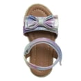 thumbnail image 6 of Laura Ashley Girls Buckle Hook And Loop Footbed Sandals (Toddler Sizes), Lila, 5, 6 of 7