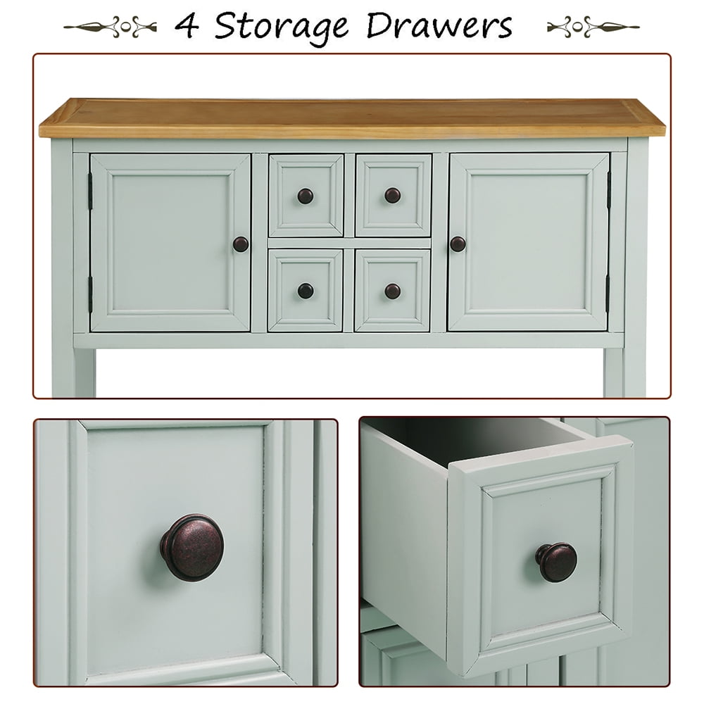Kepooman Cambridge Series Solid Wood Console Table with Bottom Shelf for Entryway, 46“L x 15”W x 34”H, Lime White Kepooman Cambridge Series Solid Wood Console Table with Bottom Shelf for Entryway, 46“L x 15”W x 34”H, Lime White
