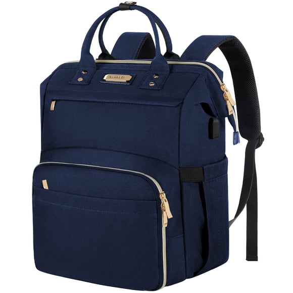 Mochila JCDOBEST con aislamiento térmico para portátil de 15,6 pulgadas, azul