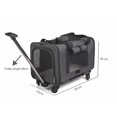 Rolling Pet Carrier with Wheels for Cat Dog, Telescopic Handle Pet Travel Carrier Bag for Small