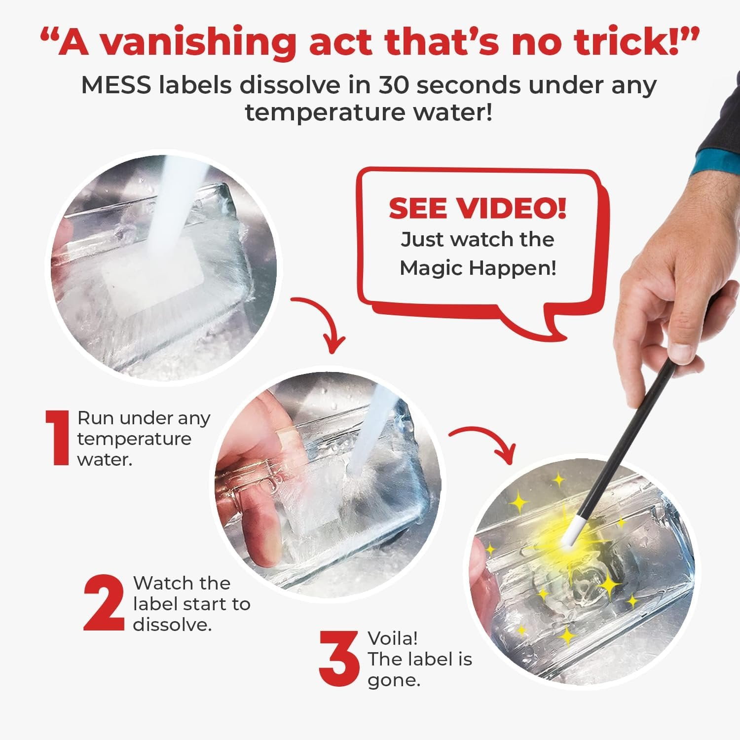 Dissolvable Food Labels Blank White, Canning, Freezer and More
