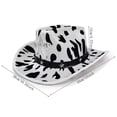 thumbnail image 5 of AWZXDE Children's Denim Style Cow Print Cowboy Hat for Party and Play Occasions White2,5-7 Years, 5 of 9