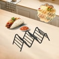 thumbnail image 5 of Taco Shell Holder Stand, Stainless Steel Taco Stand Rack, Oven Safe for Baking, Dishwasher and Grill Safe (Black), 5 of 5