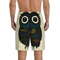 thumbnail image 3 of Fotbe Owl with Mandala Pajama Shorts for Men, Men's Pajama Bottoms, Sleepwear,Short Pajama Pants-Medium, 3 of 9