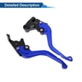 thumbnail image 3 of Palancas de freno y embrague cortas únicas para Kawasaki Ninja 500 2024-2025, ajustables en 6 posiciones, palanca de freno de manillar de motocicleta de aleación de aluminio azul sólido, 1 par, 3 of 4