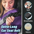 thumbnail image 3 of GoXteam 4 Pack Black Seat Belt Cover Extra Long Seat Belt Pads for Car Seatbelt Protector Soft Comfort Safe Belt Shoulder Strap Covers Harness Pads Helps Protect Your Neck and Shoulder, 3 of 7