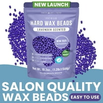 Tress Wellness Lavender Hard Wax Beads, Stripless Hair Removal Wax for Face and Body, 1.2 lb