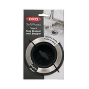OXO Softworks 2-in-1 Stainless Steel Sink Strainer and Stopper, Black
