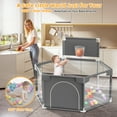 thumbnail image 5 of babyeap Baby Playpen with Basketball Hoop,Playpen for Babies and Toddlers,Hexagonal Fence Baby Play Yards,Dark Gray, 5 of 7