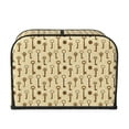 thumbnail image 2 of Lsque Vintage Keys Print 4 Slice Toaster Cover , Kitchen Appliance Dustproof Protector , Toaster Protector Dustproof Kitchen Appliance Cover, 2 of 7