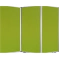 thumbnail image 4 of Benzara BM205791 Accordion Style Fabric Upholstered 3 Panel Room Divider, Green & Gray, 4 of 5