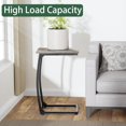 thumbnail image 6 of C-Shaped End Table Set of 2 - Slide Under Sofa Side Table with Curved Legs, Adjustable Feet for Living Room Bedroom, 6 of 9