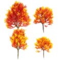 thumbnail image 1 of SHISUYAN 4 Pcs Garden Plastic Maple Model Layout Props Scenery DIY Handmade Landscape Material Mini Maple Tree Model Orange (19cm, 15cm, 13cm, 10cm Style), 1 of 8