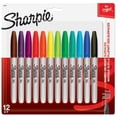 thumbnail image 1 of Sharpie Permanent Markers, Fine Point, Assorted Colours, 12 Count, 1 of 5
