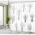 thumbnail image 5 of Ambesonne Spooky Shower Curtain, Forest Trees Branches, 69"Wx84"L, Black and White, 5 of 5