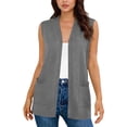 thumbnail image 5 of Lightweight Cardigan for Women Casual Open Front Sleeveless Cardigans with Pockets Beach Cover Up, 5 of 9
