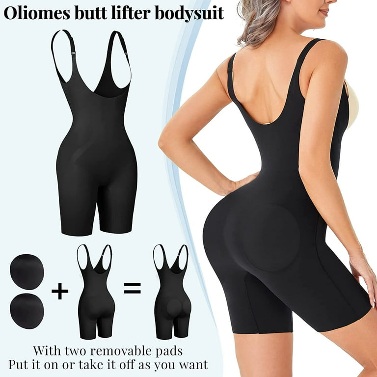 Gotoly Butt Lifter Padded Shapewear Bodysuit For Womens Body Shaper Tummy  Control Thigh Slimmer Shorts(Beige Medium) 