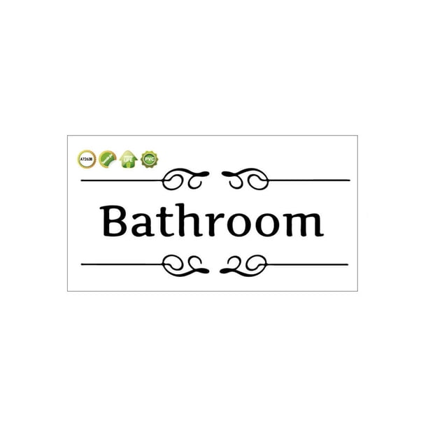 Cateissary Signo rápido letras en inglés personalidad fácil de pegar señal pequeña pegatina portátil reemplazo Universal para baño Decoración del hogar Tipo-02