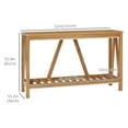 thumbnail image 3 of HOMCOM Table Console Style Ferme avec Tablette de Rangement Anti-Basculement pour Entrée, 3 of 10