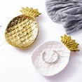 thumbnail image 3 of Pineapple Shaped Ceramic Plates, Jewelry Ring Dish Tray Organizer, Snack Candy Sugar Dessert Serving Platter,Gold, 3 of 8