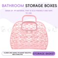thumbnail image 5 of Bathroom Hollow Washing Storage Basket Removable Shower Basket Plastic Bath Basket Shopping Basket F, 5 of 5