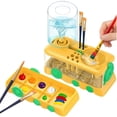 thumbnail image 1 of Upgraded Cartoon Paint Brush Cleaner with Tray, Holder & Drain Yellow, 1 of 5