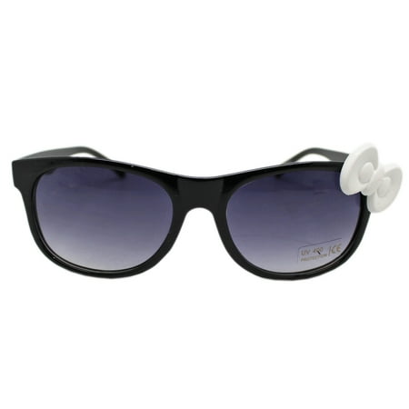 Hello Kitty Sunglasses w/Black Plastic Frame and White Bow