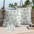 thumbnail image 2 of Summer Daisy Outdoor Pillow Covers Pack of 2 Eucalyptus Leaves Flower Gray Plaid Waterproof Throw Pillow Covers Decorative Cushion Cases for Patio Garden Tent Balcony Couch 18x18 inch, 2 of 9