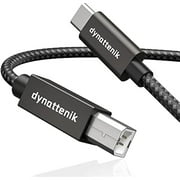 USB C to B MIDI Interface Converter Cable for USB MIDI Controller Keyboard, Sequencer - Nylon Braided, 2m