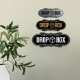 thumbnail image 2 of Designer Drop Box Sign (Ivory/Dark Brown) - Medium, 2 of 3