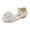 White, variant on NOKIO Girls' Cute Sandals Cute Mary Jane Sandals Girls' Pink Mary Jane Sandals Summer Children Girls Sandals Flat Bottom Lightweight Breathable Sequin Ribbon Bow Hook Loop Dress Dance Shoes