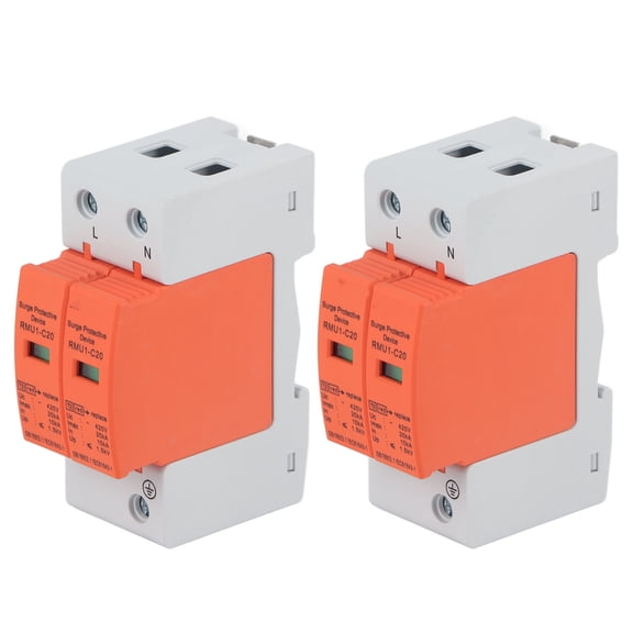 Protector Arrester Device, 2.0kV Voltage PC Flame Retardant SPD Surge Protective Devices 420V Rail Installation For House For Home For Electrical Appliances 20kA Imaximum,40kA