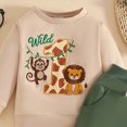 thumbnail image 4 of TOWED22 Toddler Baby Boy Clothes 2Pcs Crewneck Sweatshirt Long Sleeve Print Shirt with Pants Cute Fall Winter Outfits, 4 of 8