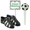 Soccer Foot Ball Birthday Party Cake Decoration Topper Toys Mini Soccers Shoes Cleats Soccer Pick and Banner