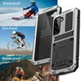 thumbnail image 3 of Compatible Samsung Galaxy S23 Plus Case Metal Silicone with Kickstand Built-in Screen Protector,Military Grade Shockproof Full Body Protection Metal Case for Galaxy S23 Plus Phone Case Silver, 3 of 14
