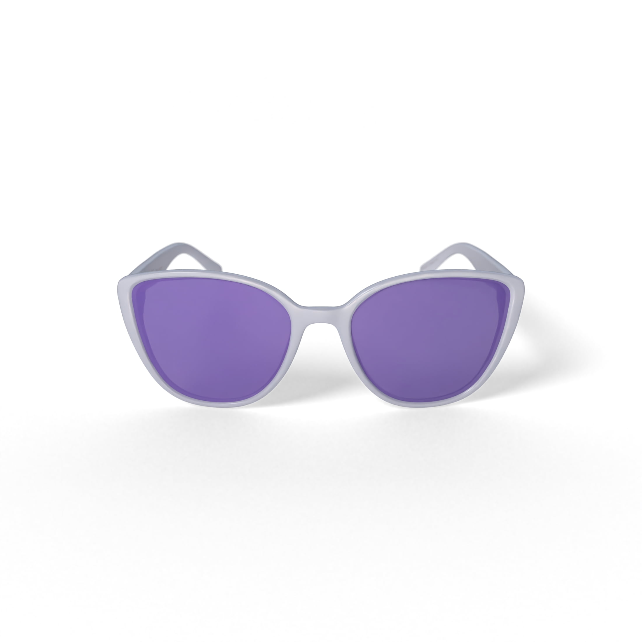 Hurley Tampa - HSL1003PS_105, cateye sunglass, white frame & solid green w/ lilac mirror polarized lens + ar coating