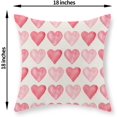 thumbnail image 6 of Valentines Day Pillow Covers 18x18 Set of 2, Valentines Decor Linen Pillowcase Pink Love Heart Valentines Throw Pillows Anniversary Mother''s Day Decorative Outdoor Cushion Case for Sofa Couch, 6 of 6