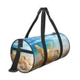thumbnail image 3 of Gaeub Beach Starfish Shell Lightweight Travel Cylinder Bag Gym Tote Bag Sports Training Duffle Bag with Pockets and Straps, 3 of 8