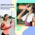 thumbnail image 5 of 64 oz Water Bottle with Straw Sleeve & Strap Motivational Half Gallon Water Jug with Handle for Gym Women Men Aesthetic Water Bottle with Strap Black Mushroom, 5 of 6