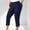 Navy, variant on IDALL Capri Pants for Women Yoga Pants Women Leggings for Women High Waisted Pants Leggings For Women Plus Size Lace Yoga Pants Breathable For Summer Running/Workout (L 5XL) Women'S Pants Black L