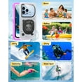 thumbnail image 6 of Waterproof Phone Case,IPX8 Waterproof Phone Pouch for Beach & Snorkeling Essentials,Phone Waterproof Case with Lanyard, Universal Case Up to 6.9" for iPhone,Samsung (Black), 6 of 9