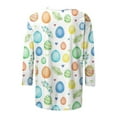 thumbnail image 5 of Brnmxoke 3/4 Sleeve Easter Day Shirt Women 2024 Plus Size,Womens Casual Three Quarter Sleeve T Shirts Easter Eggs Holiday Blouse Trendy Basic Tunic Summer Ladies Tops, 5 of 5